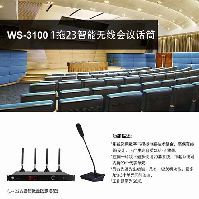 WS-3100 1拖23無線會議係統22